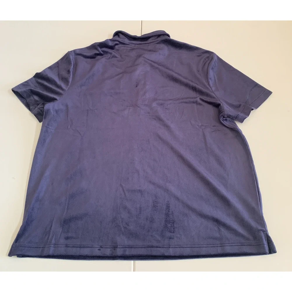 True Religion Men's Size L Short Sleeve Velour Polo Shirt Style 109788 Brand New